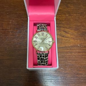 Isaac Mizrahi watch.  Animal print stretch watch band.  New, never worn.